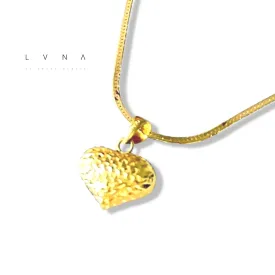 #GOLD2024 | 18K Golden Heart Necklace Flat Chain 18”