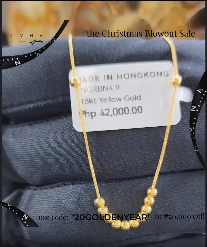 #GOLD2024 | 18K Golden Money Ball Necklace