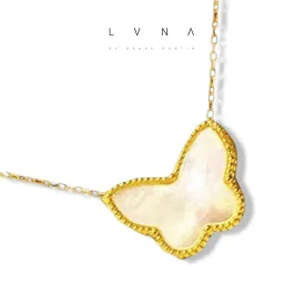 #GOLD2024 | 18K Golden Mother of Pearl Butterfly Centered Necklace