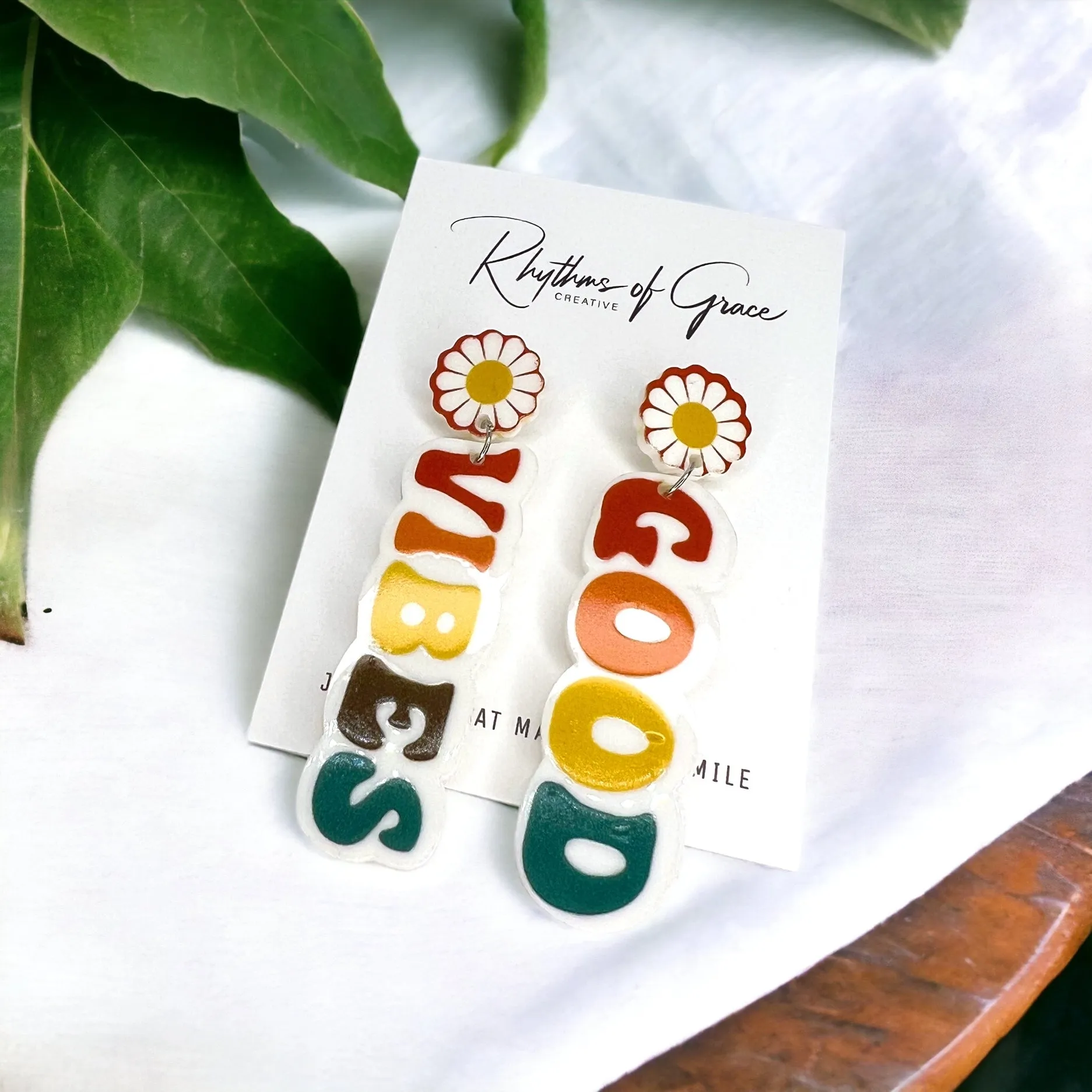 Good Vibes Earrings - Groovy Earrings, Fun Earrings, Peace and Love, Peace Sign, Hippie Earrings