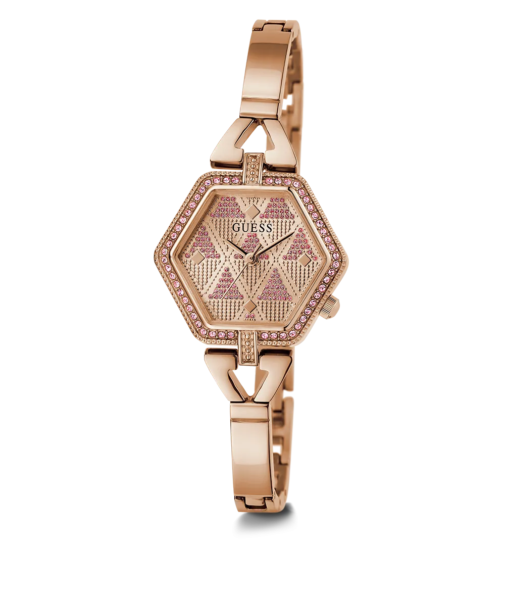 GUESS Ladies Rose Gold Tone Analog Watch