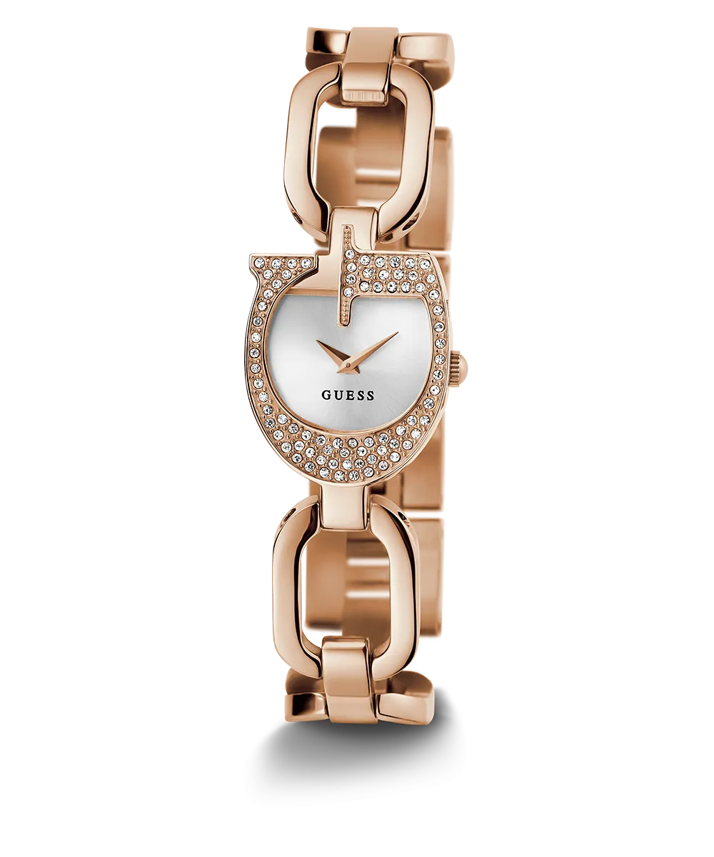 GUESS Ladies Rose Gold Tone Analog Watch