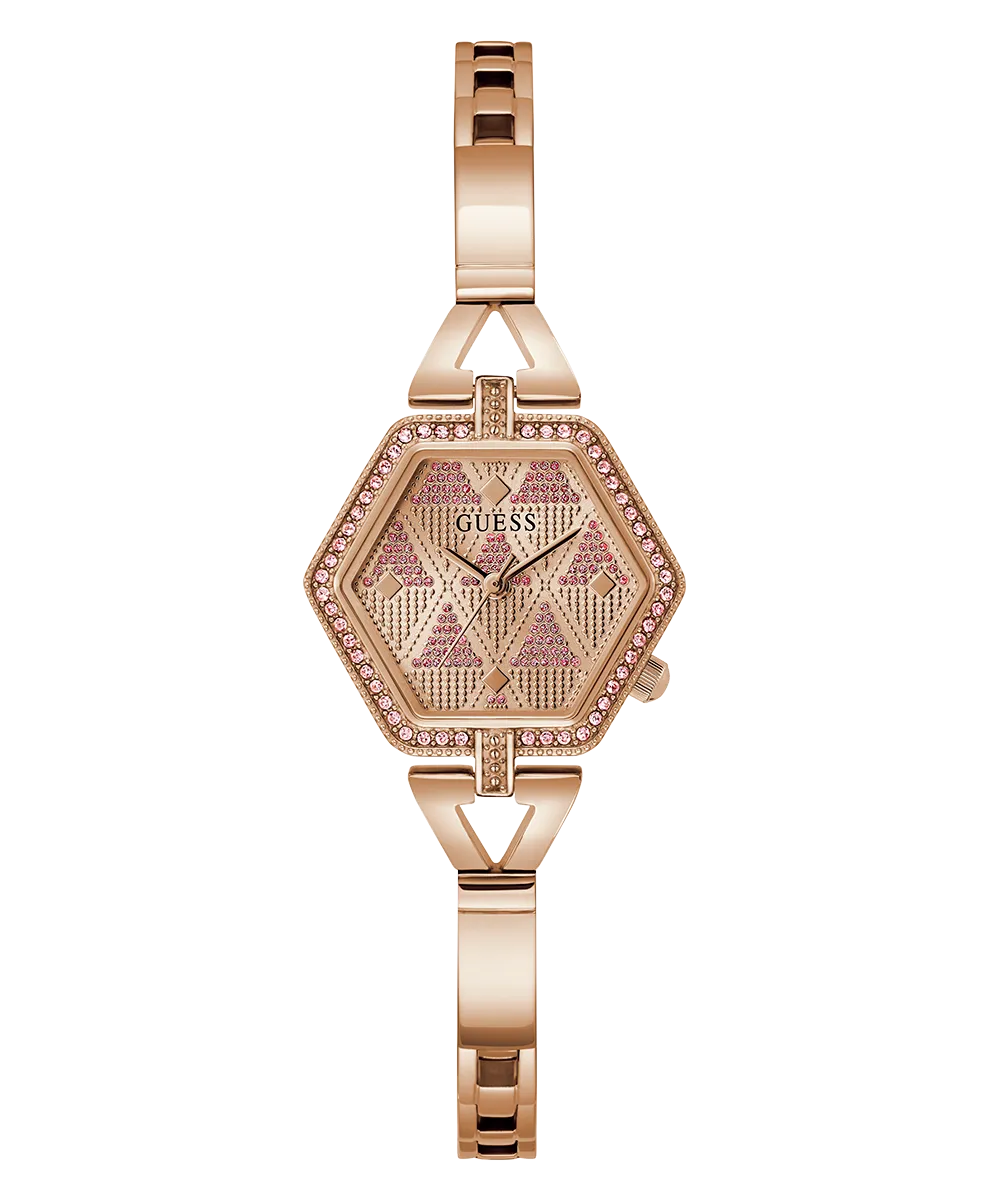 GUESS Ladies Rose Gold Tone Analog Watch