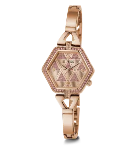 GUESS Ladies Rose Gold Tone Analog Watch