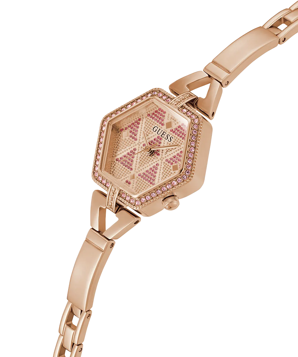 GUESS Ladies Rose Gold Tone Analog Watch