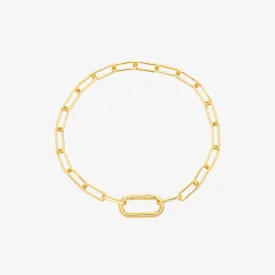 Harper Oval Charm Chain Bracelet