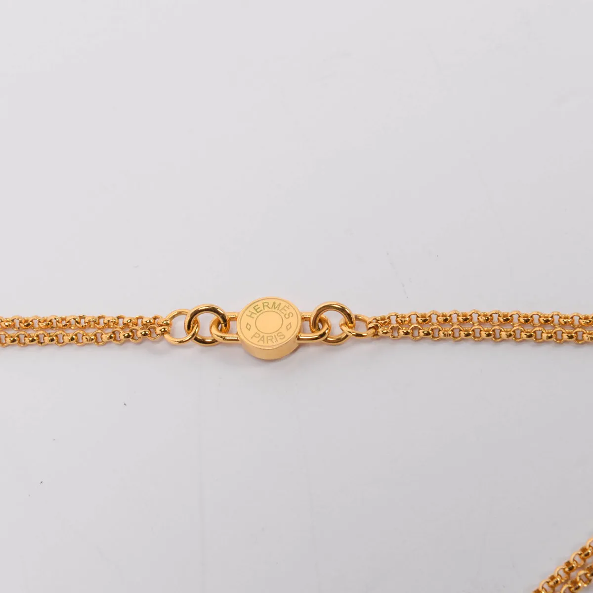 Hermes Gold Plated Charniere Small Model Necklace