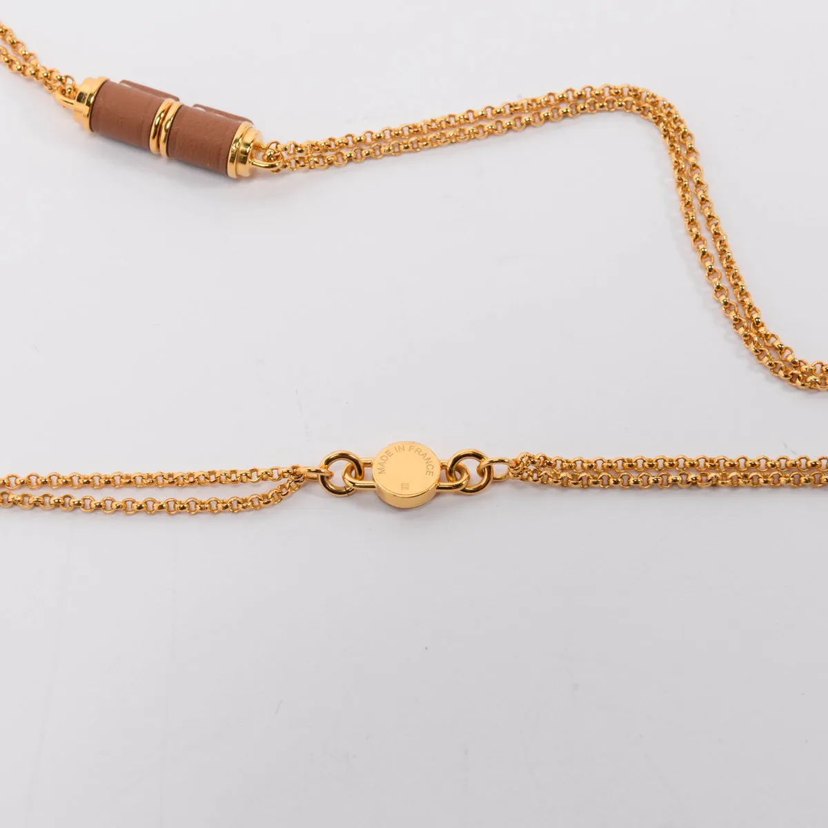 Hermes Gold Plated Charniere Small Model Necklace