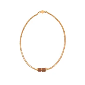 Hermes Gold Plated Charniere Small Model Necklace