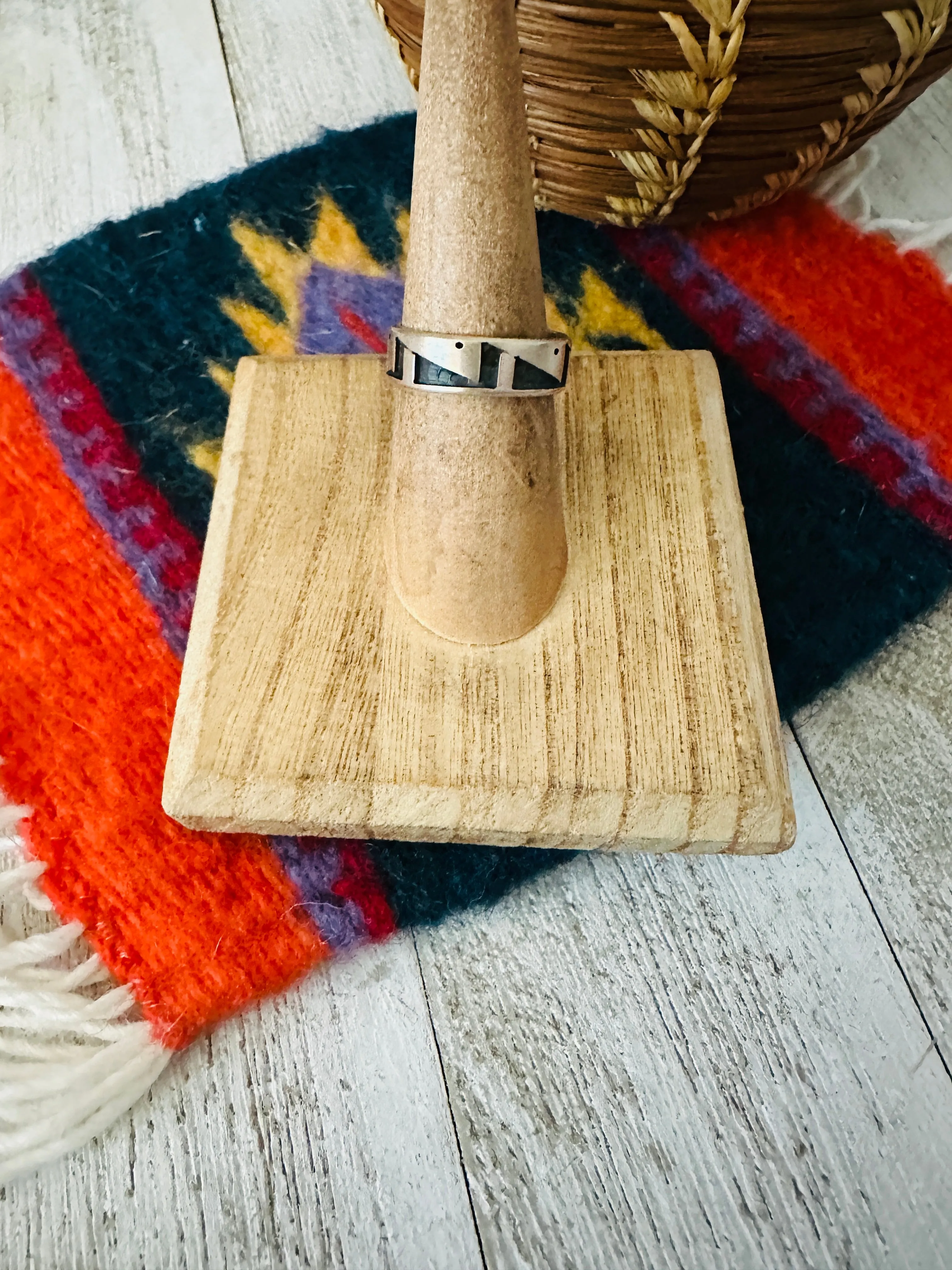 Hopi Overlaid Cigar Band Ring