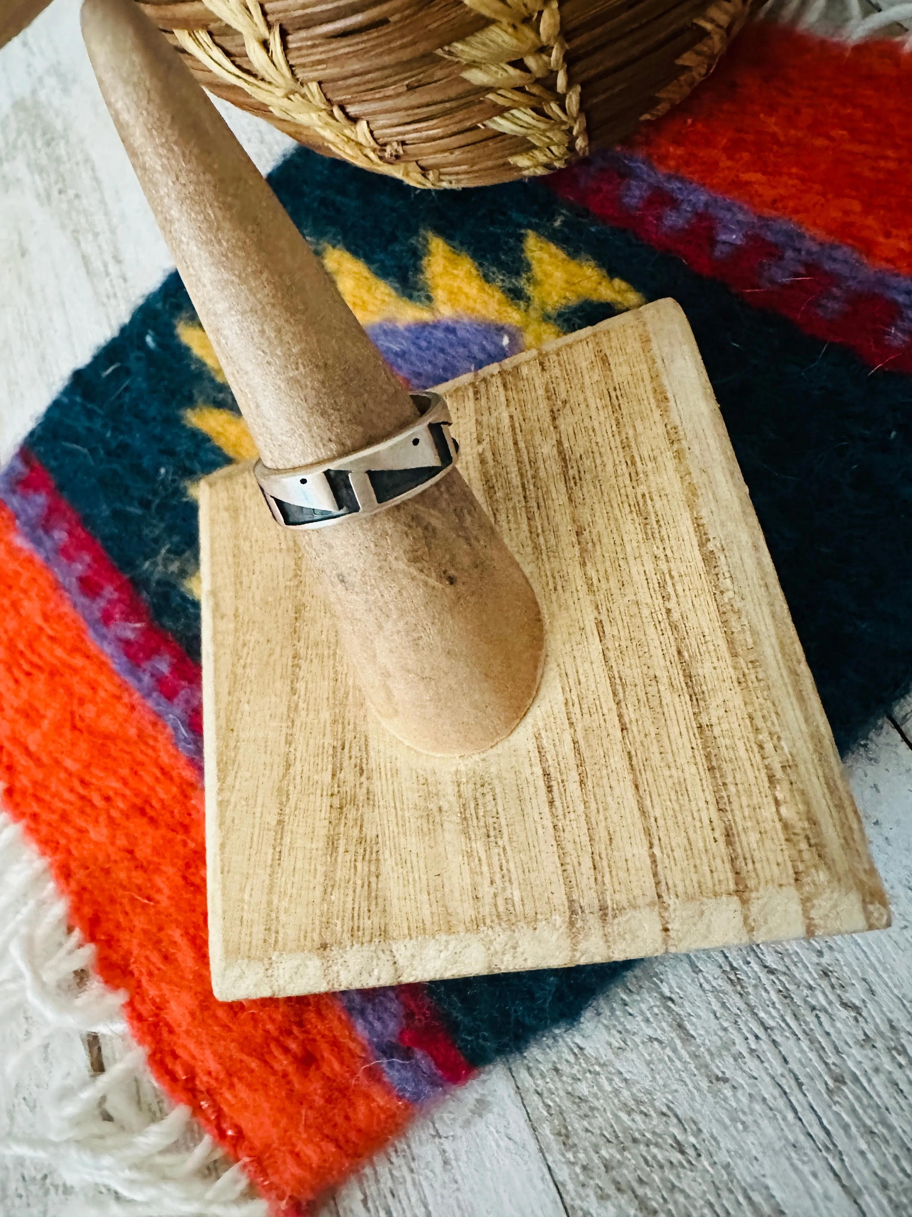 Hopi Overlaid Cigar Band Ring