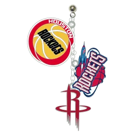 Houston Rockets Pro Specialties HWC 3 Charm Logo Earrings