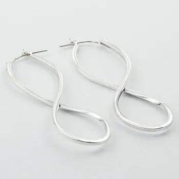 Infinity Knot Sterling Silver Hoops