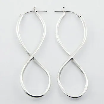 Infinity Knot Sterling Silver Hoops