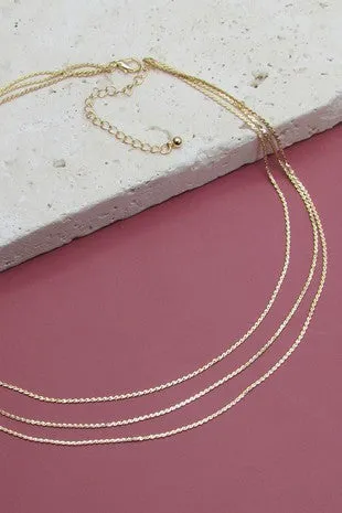 Keep Loving Triple Layer Necklace