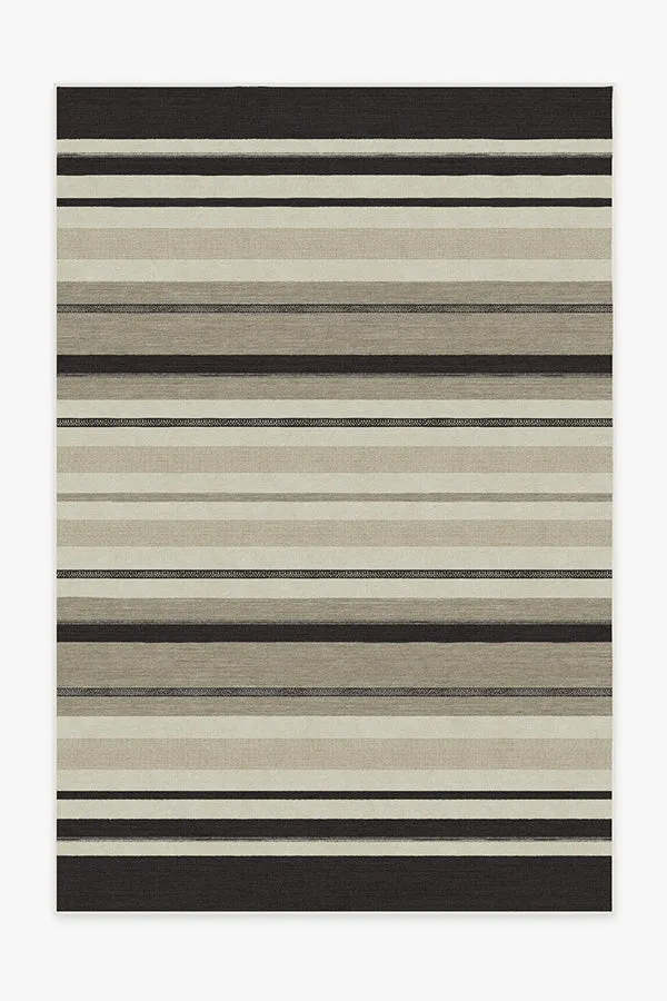 Kesiya Stripe Black & Ivory Rug