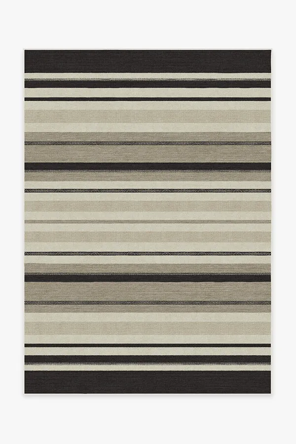 Kesiya Stripe Black & Ivory Rug