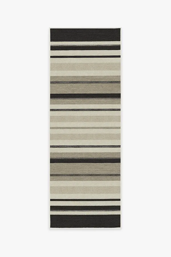 Kesiya Stripe Black & Ivory Rug