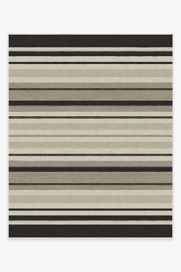 Kesiya Stripe Black & Ivory Rug