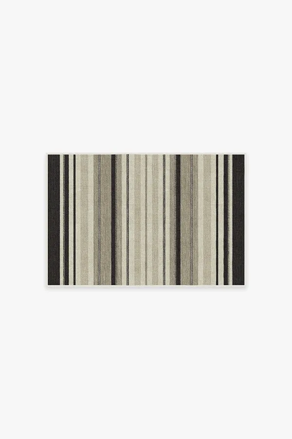 Kesiya Stripe Black & Ivory Rug