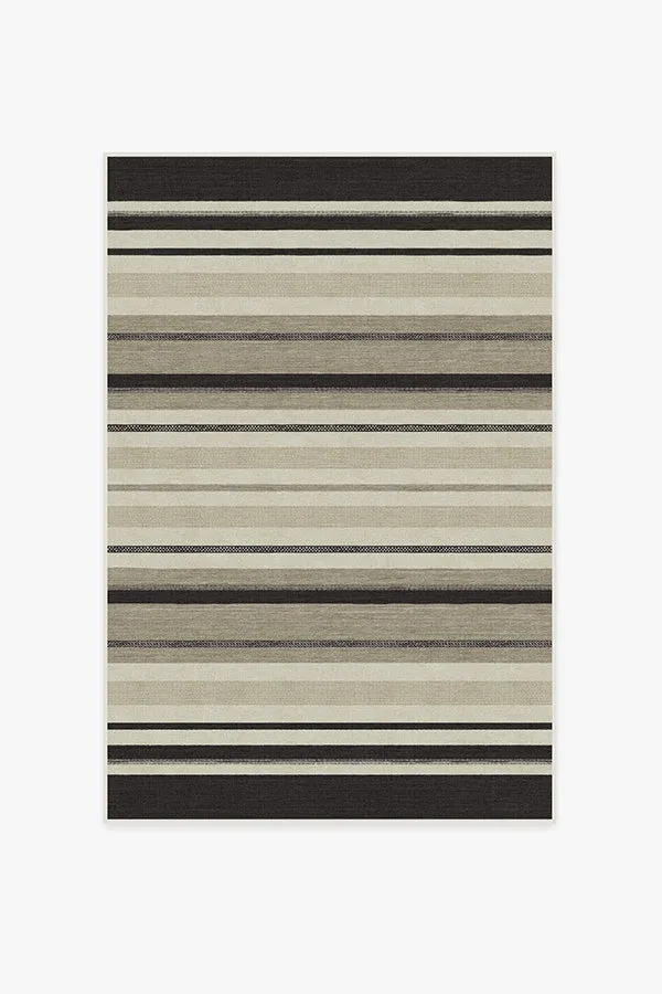 Kesiya Stripe Black & Ivory Rug