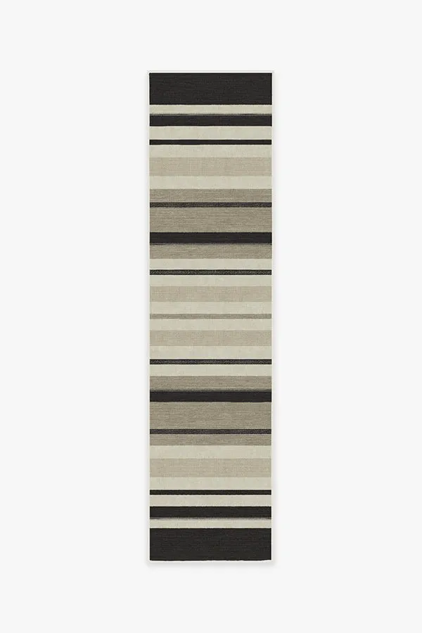 Kesiya Stripe Black & Ivory Rug