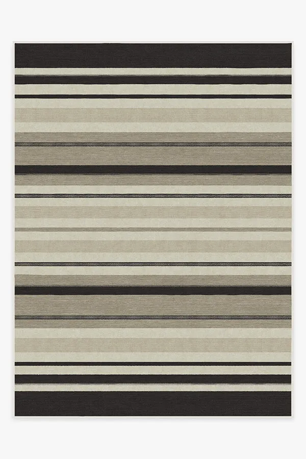 Kesiya Stripe Black & Ivory Rug