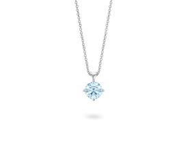 Lab-Grown Diamond 1ct. Round Brilliant Solitaire Pendant | Blue