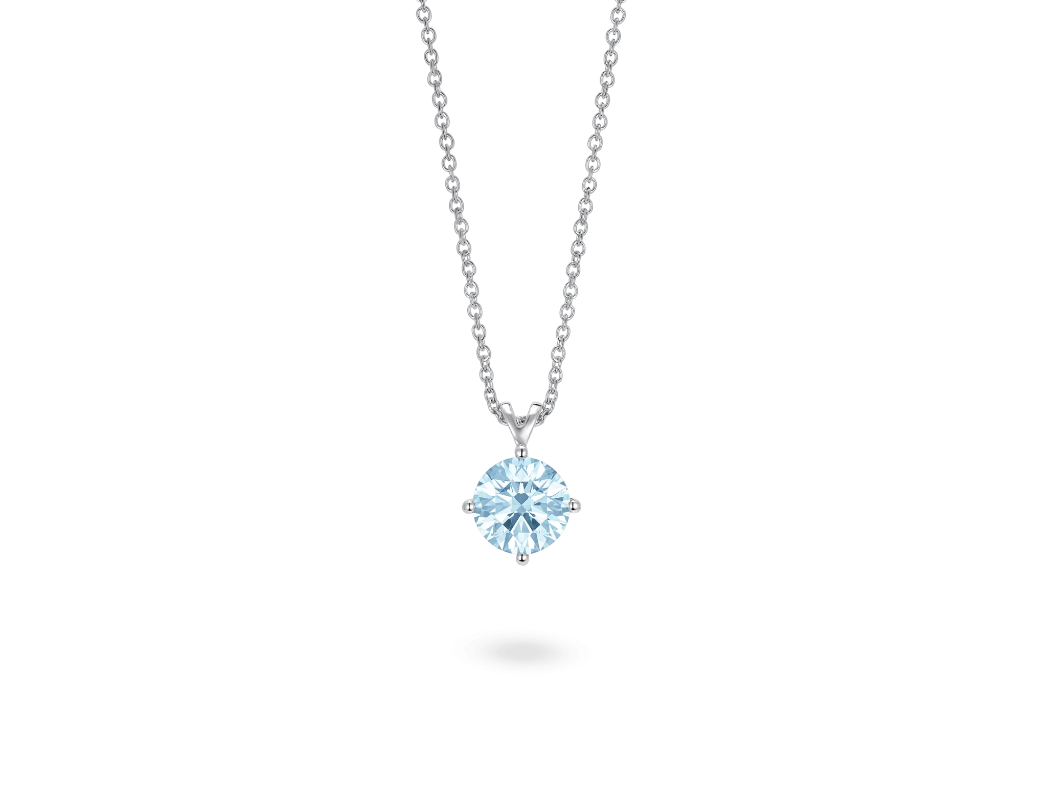 Lab-Grown Diamond 1ct. Round Brilliant Solitaire Pendant | Blue