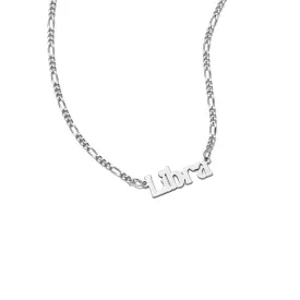 Libra Zodiac Necklace Sterling Silver