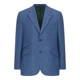 Light Blue Herringbone James Classic Gents Tweed Jacket