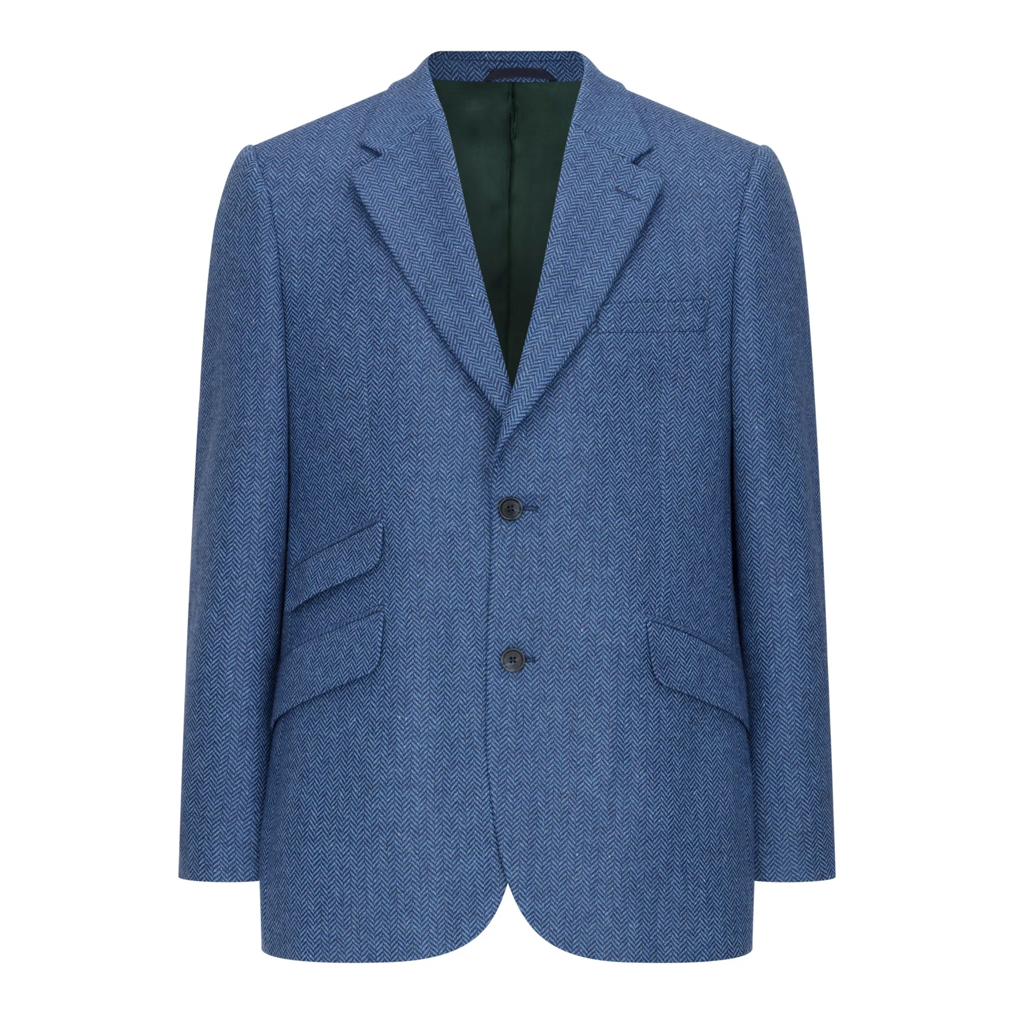 Light Blue Herringbone James Classic Gents Tweed Jacket