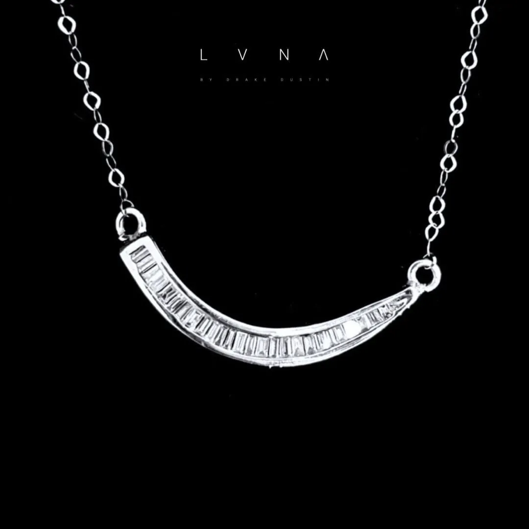 #LoveLVNA | Smiling Baguette Diamond Necklace 18” 18kt