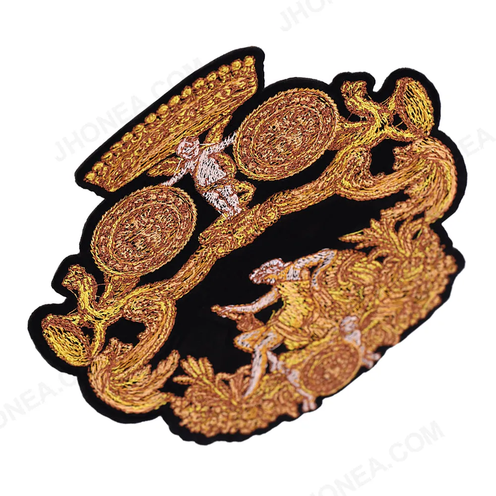 Luxury Black & Gold Ancient Greek Baroque Design Patch