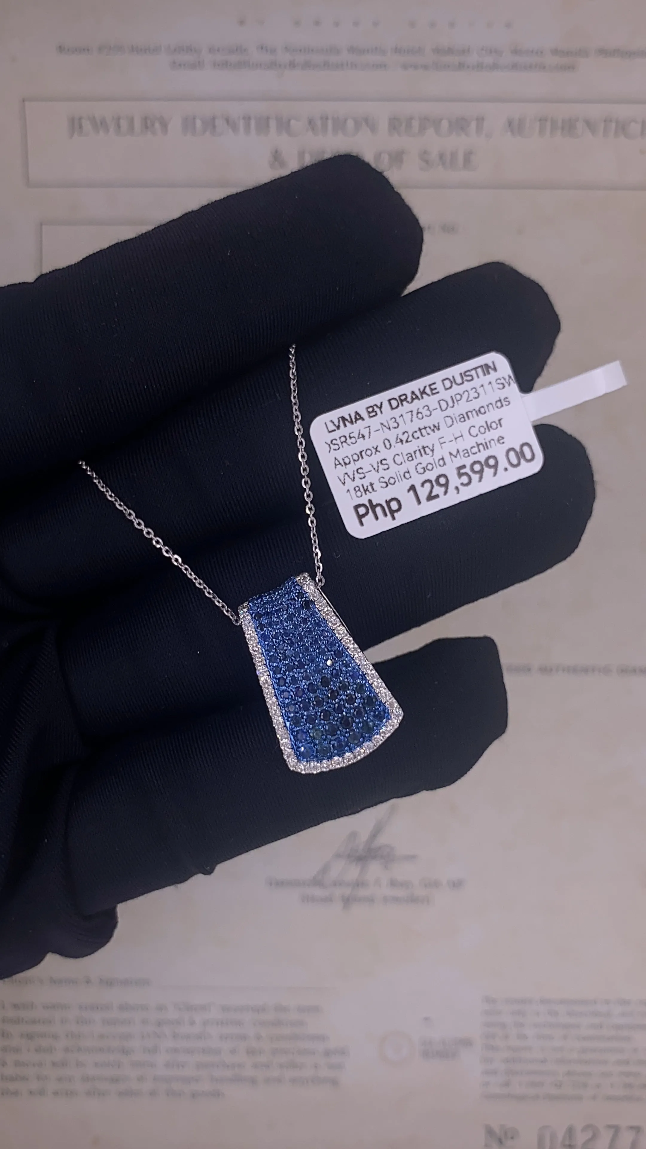 #LVNA2024 | Blue Sapphire Paved Diamond Necklace 18kt