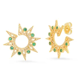 Lyra Emerald Earrings