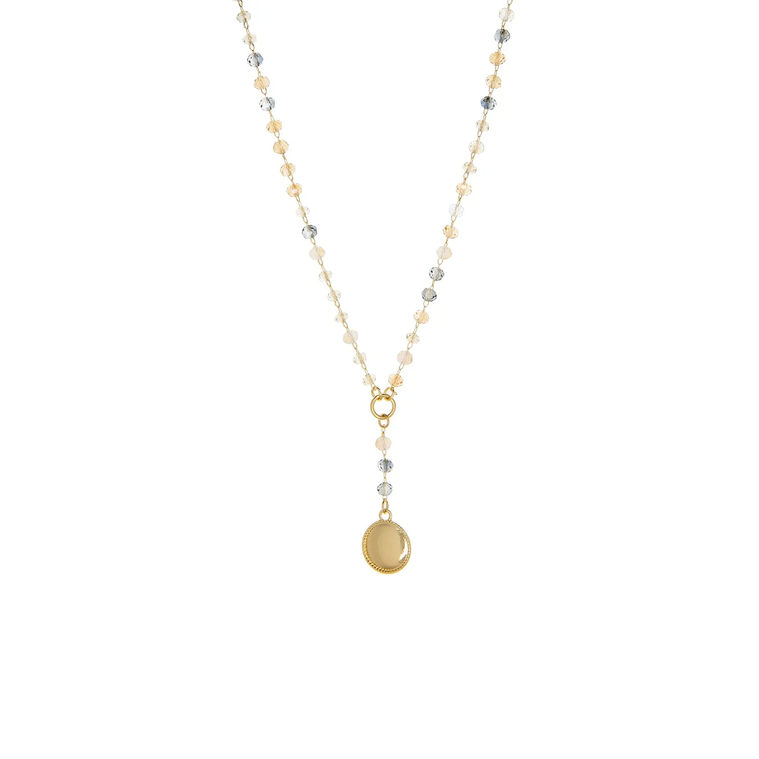 Marlyn Schiff Y Necklace with Round Pendant