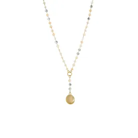 Marlyn Schiff Y Necklace with Round Pendant