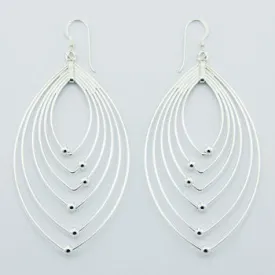 Marquise Sterling Silver Earrings