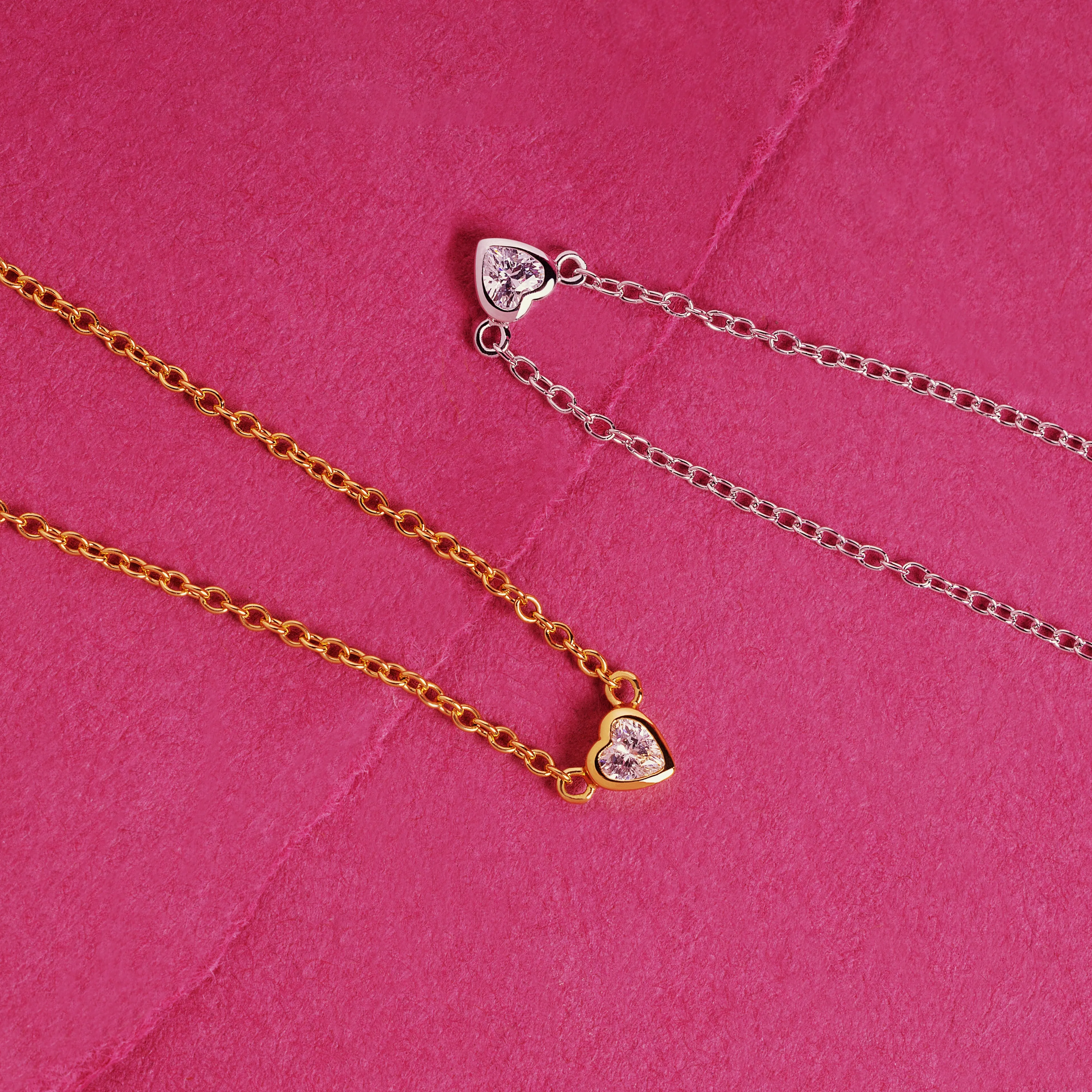 Mini Sparkle Heart Necklace