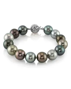 Multi-Color Tahitian Pearl Bracelet, 11.0-12.0mm