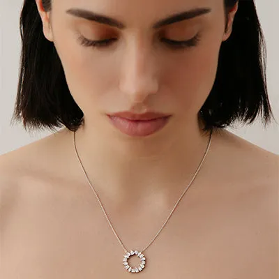 Multi Shape Diamond Circle Necklace