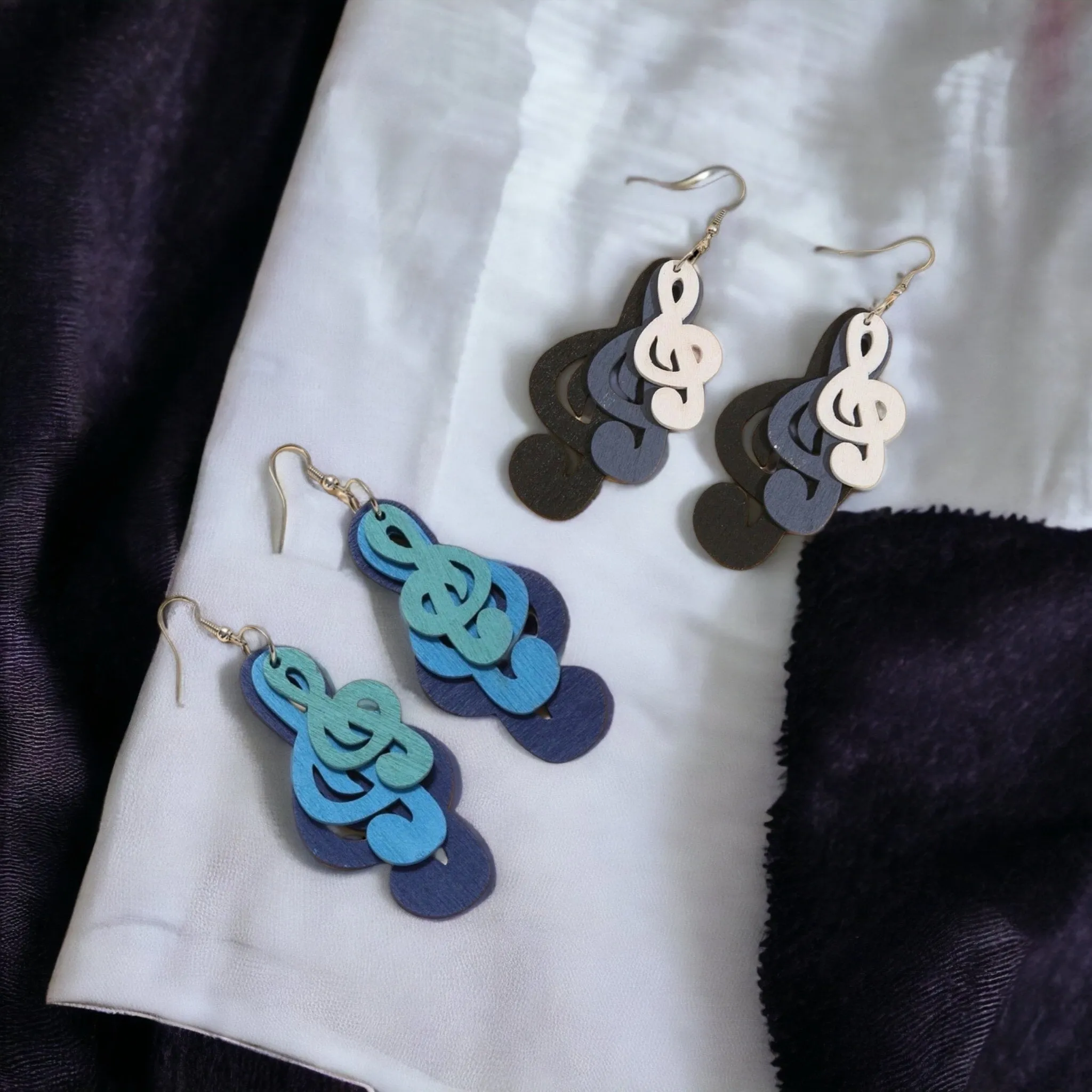 Musical Note Earrings - Jazz Fest, Dangle Earrings, Musician Jewelry, Music Earrings, Musical Notes, Musician Gift, Concert Earrings