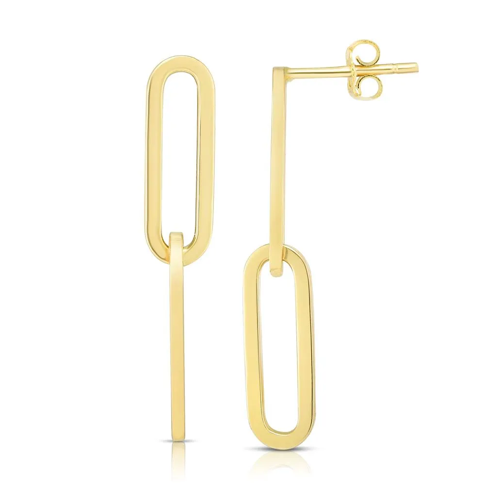 Paperclip Drop Earrings