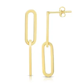 Paperclip Drop Earrings