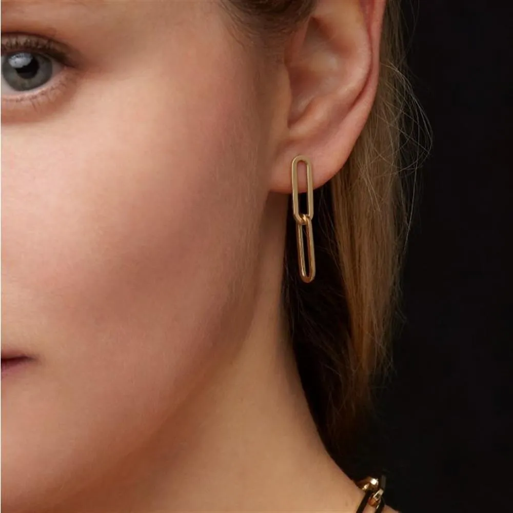 Paperclip Drop Earrings