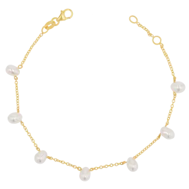 Pearl Drop Station Bracelet