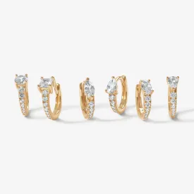 Prince 6-piece huggie earring set