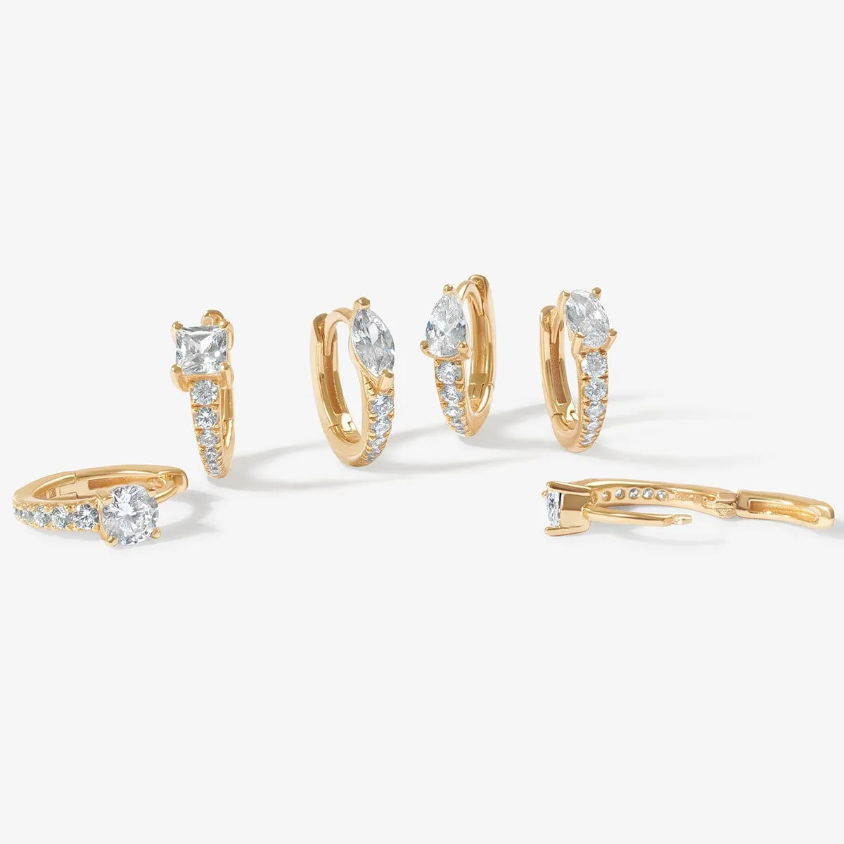 Prince 6-piece huggie earring set