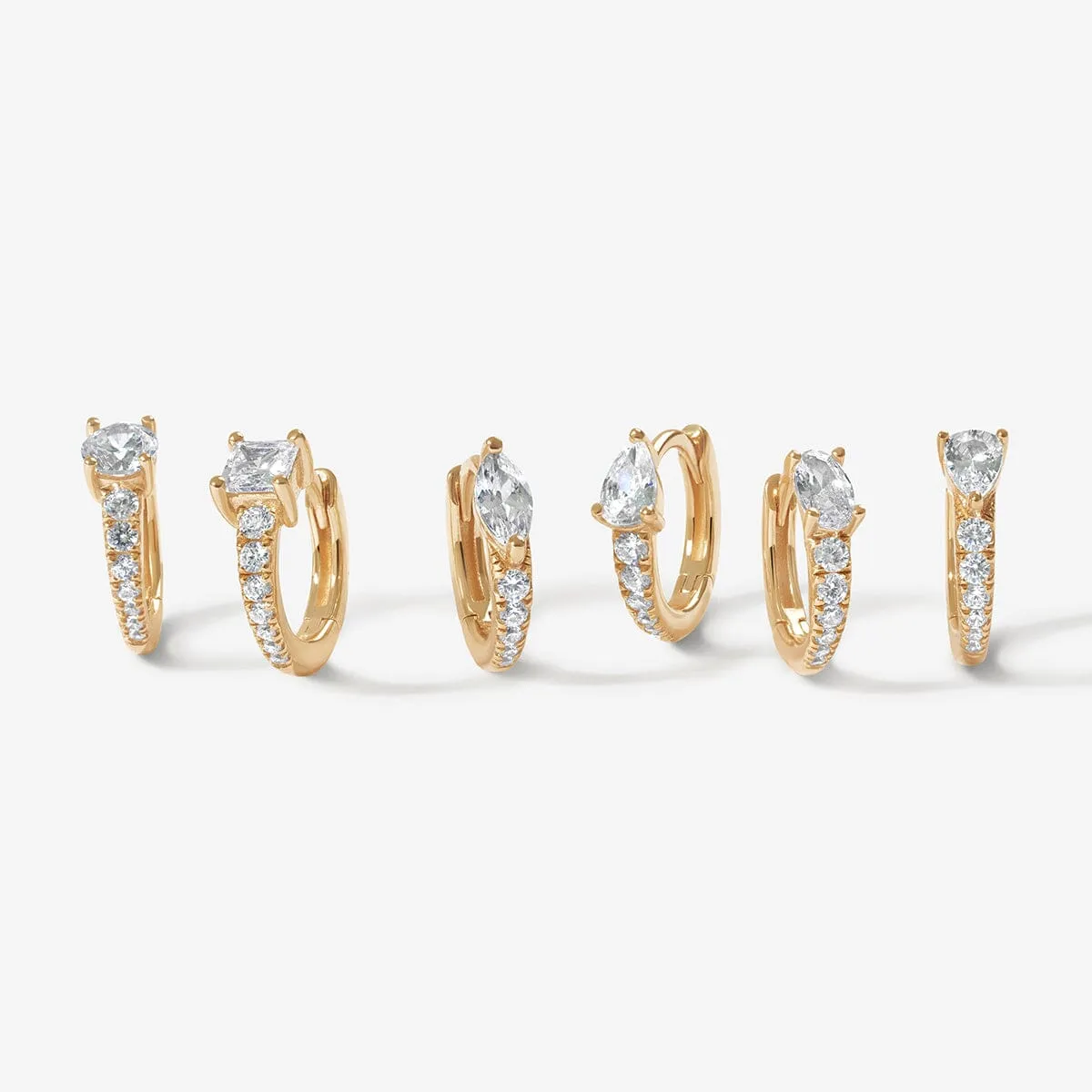 Prince 6-piece huggie earring set